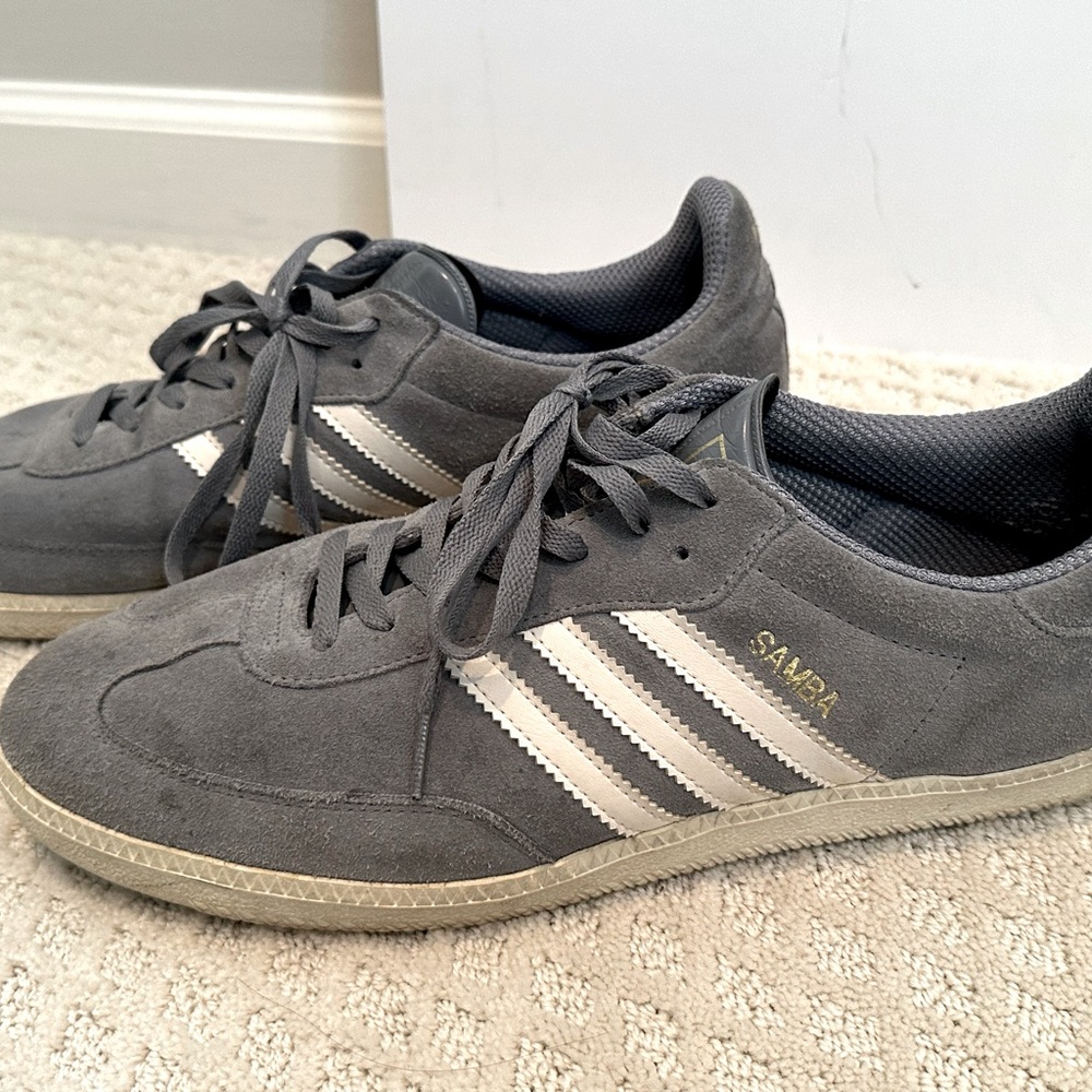 Adidas Suede Samba - US Men's Size 14 - grey used sneakers - rare to find